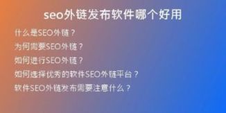 seo外链发布软件哪个好用