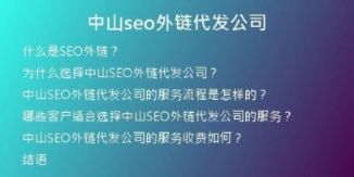 中山seo外链代发公司