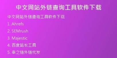 中文网站外链查询工具软件下载