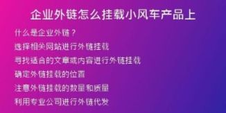 企业外链怎么挂载小风车产品上