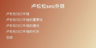 卢松松seo外链