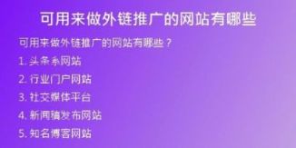 可用来做外链推广的网站有哪些
