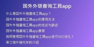 国外外链查询工具app