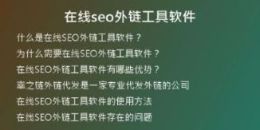 在线seo外链工具软件