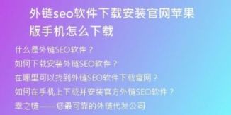 外链seo软件下载安装官网苹果版手机怎么下载