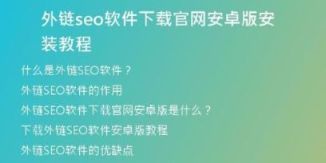 外链seo软件下载官网安卓版安装教程