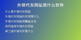外链代发网站是什么软件