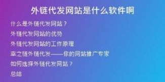 外链代发网站是什么软件啊