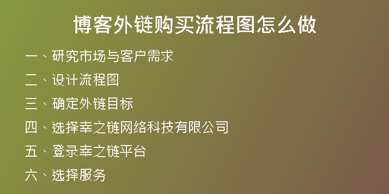 博客外链购买流程图怎么做