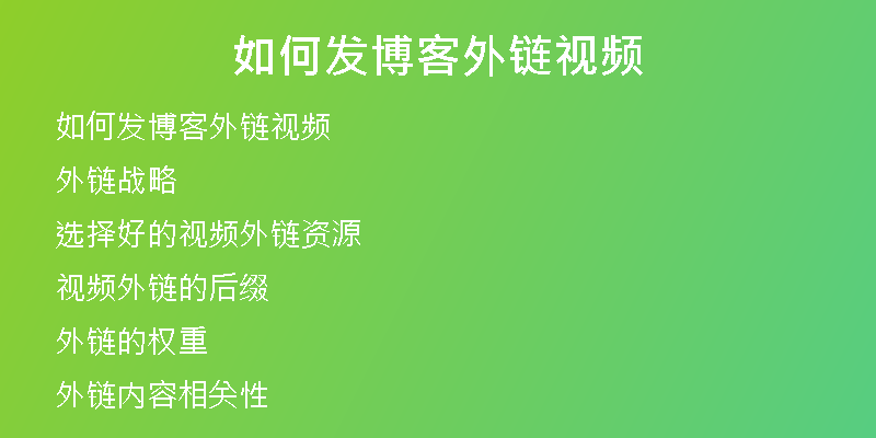 如何发博客外链视频