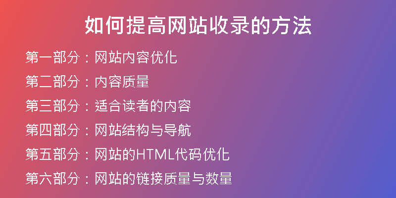 如何提高网站收录的方法