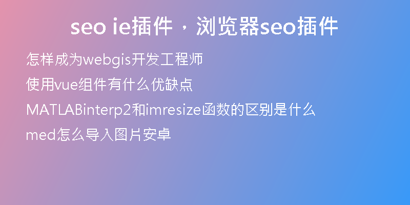 seo ie插件，浏览器seo插件