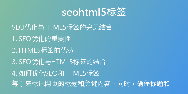 seohtml5标签