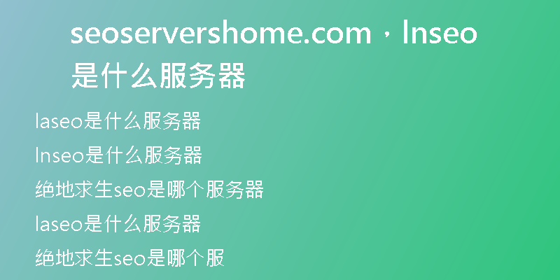 seoservershome.com，lnseo是什么服务器