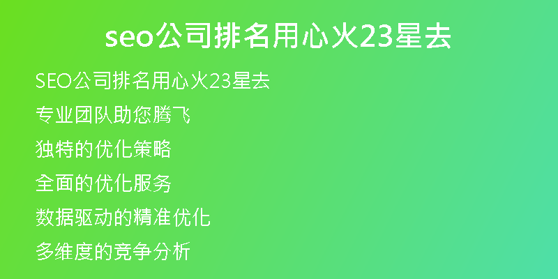 seo公司排名用心火23星去