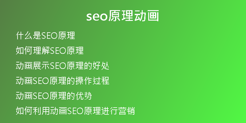 seo原理动画
