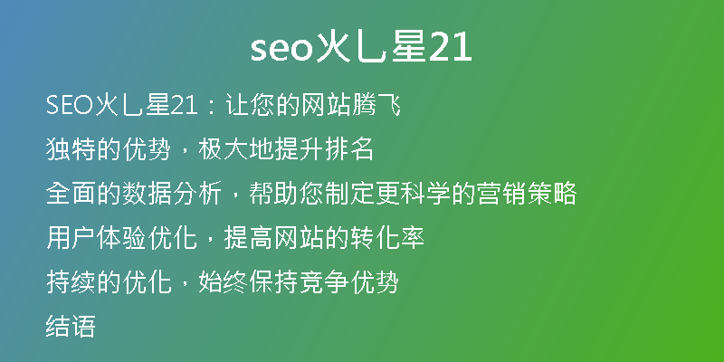 seo火乚星21
