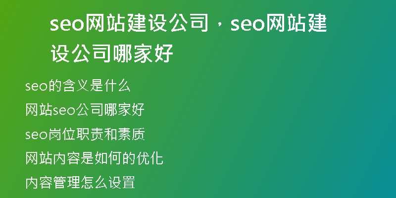 seo网站建设公司,seo网站建设公司哪家好