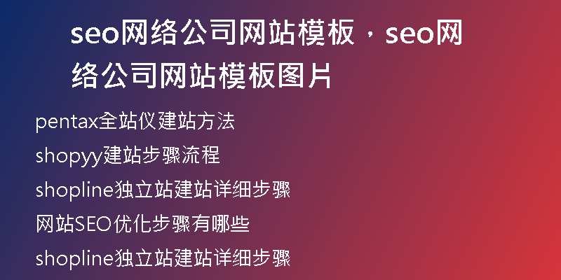 seo网络公司网站模板，seo网络公司网站模板图片