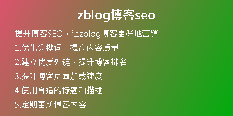 zblog博客seo