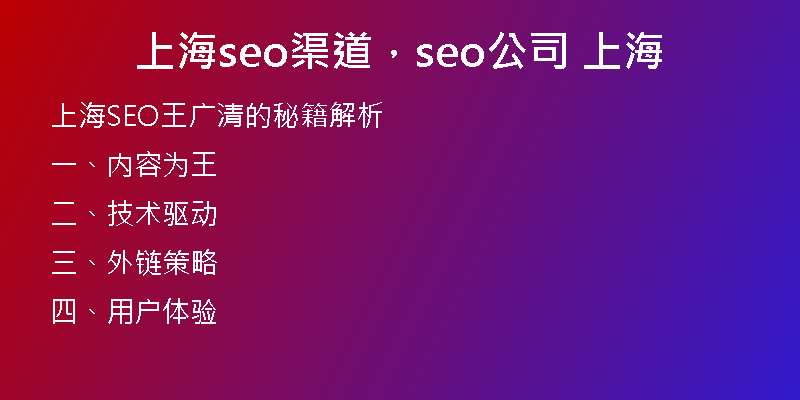 上海seo渠道，seo公司 上海