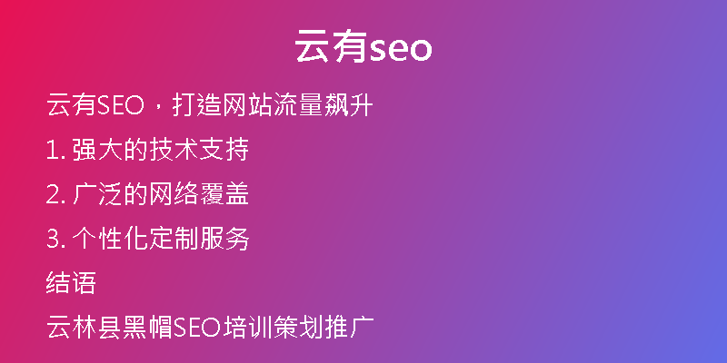 云有seo